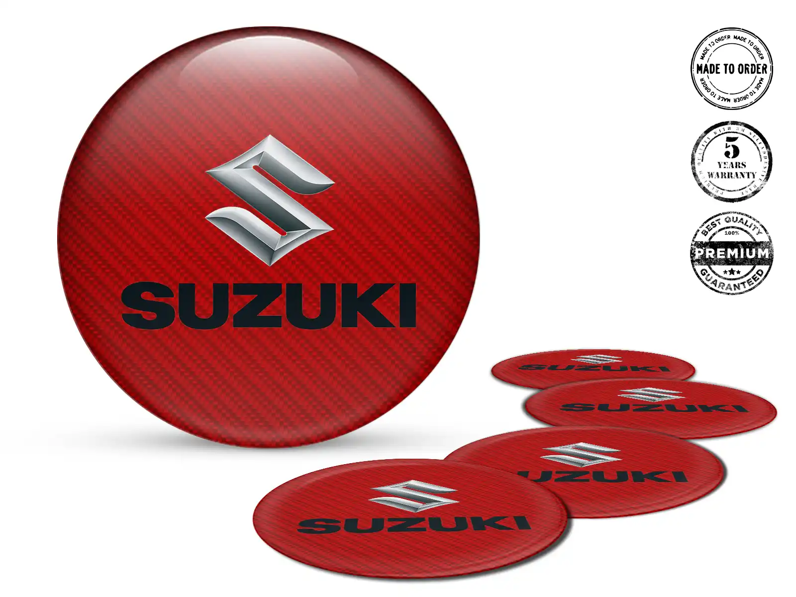 Suzuki Gewölbtes Emblem Logo Perfekter Radaufkleber